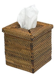 Rattan tissue box square