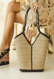 Anisa handbag RATTAN Black & brown