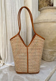 Anisa handbag RATTAN Black & brown