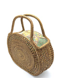 Hana round rattan bag