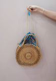 Hana round rattan bag