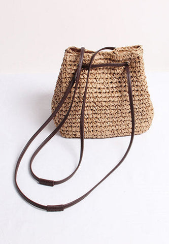 Seagrass sling bag brown