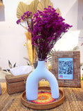 White modern ceramic vase