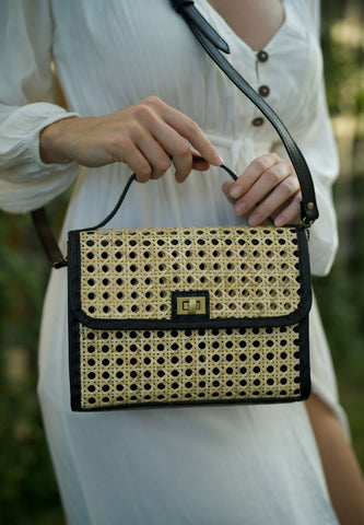 Aisha RATTAN BLACK bag