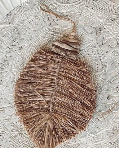 Leaf beads wall hanging