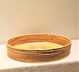 Bamboo tray with self design