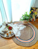 Seagrass tray with rattan stand