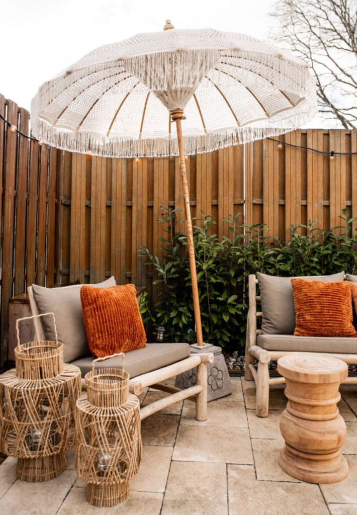 Ellora MACRAME UMBRELLA (WITH POLE BASE) – - Main Image