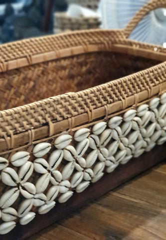 Boho Basket with Shells