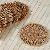 Zahra Handwoven Jute Coaster - Set of 6