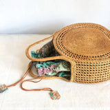 Hana round rattan bag