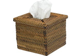 Rattan tissue box square