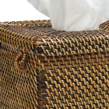 Rattan tissue box square