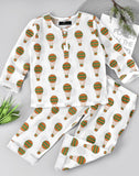 Hot Air Balloon Print Pure Cotton Sleepwear Set