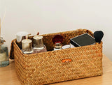 Decorative Straw Box Organiser Basket