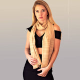 Zari Glitter Scarf for Women - Cream