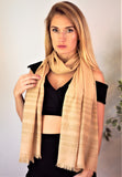 Zari Glitter Scarf for Women - Cream