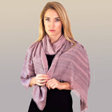 Zari Glitter Scarf for Women - Cream