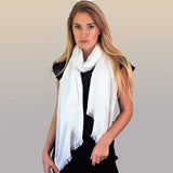 Zari Glitter Scarf for Women - Cream