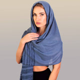 Zari Glitter Scarf for Women - Blue