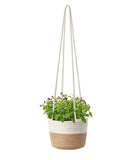 Decorative Hanging Planter Basket with Natural Jute Cotton Cord