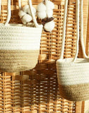 Decorative Hanging Planter Basket with Natural Jute Cotton Cord