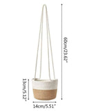 Decorative Hanging Planter Basket with Natural Jute Cotton Cord