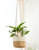 Decorative Hanging Planter Basket with Natural Jute Cotton Cord