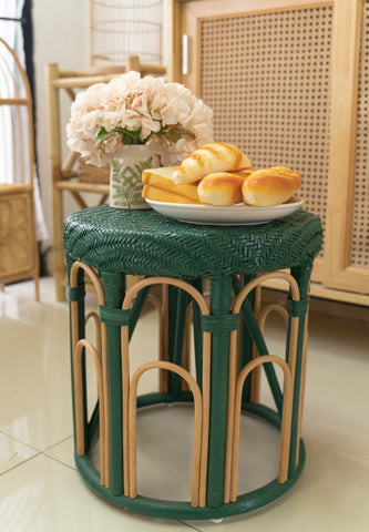 Rattan Table Green
