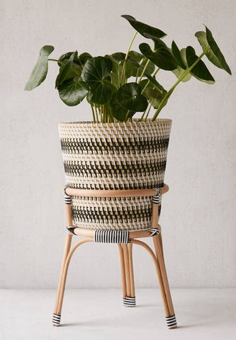 Rattan Stand with planter Basket