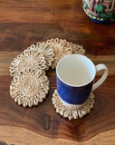 Zahra Handwoven Jute Coaster - Set of 6